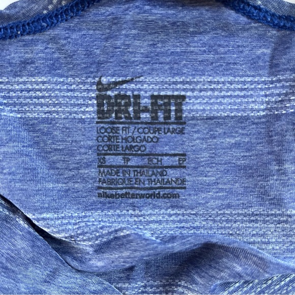 Nike Dri-Fit Women’s Blue/Purple/White Stripped T Back Tank Top W/ Black Accents - Picture 7 of 9